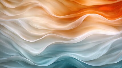 Obraz premium Flowing waves of warm and cool colors