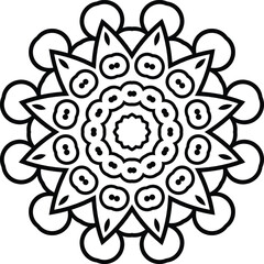 Gold Mandala Circular Pattern in the Form of a Mandala Decorative Ornament in Ethnic Oriental Style.