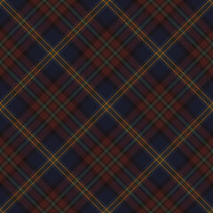 Dark Academia Plaid Check Seamless Pattern - Cute plaid check repeating pattern design