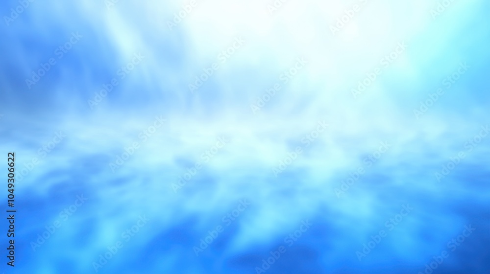 Poster a background gradient that transitions from deep blue to light blue and ends with pure white at the 