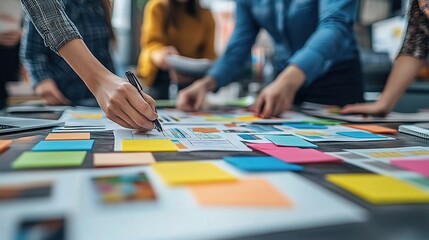 Obraz premium Creative Business Brainstorming Session with Professionals