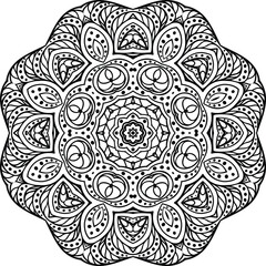 Mandala Flower Tattoo Sleeve Circular Pattern in the Form of a Mandala Decorative Ornament in Ethnic Oriental Style.