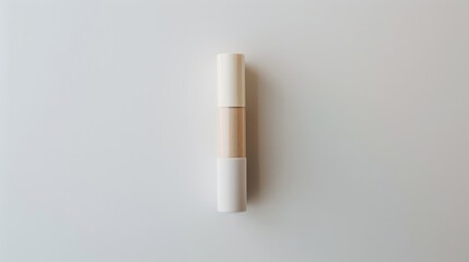 A Single Tube of Beige and White Foundation