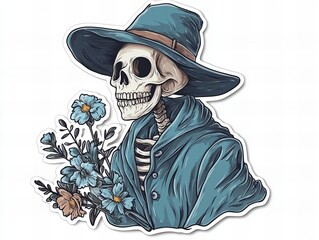 Fototapeta premium pirate skull and crossbones sticker