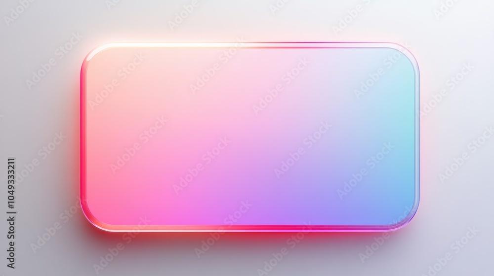 Poster blank digital label png with soft gradient edges, isolated on a transparent background