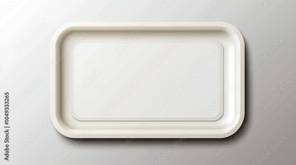 Poster Blank digital label PNG with soft gradient edges, isolated on a transparent background