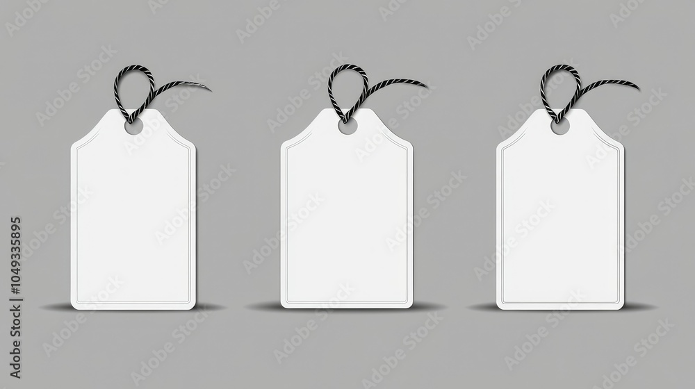 Poster simple and blank digital label on a transparent background, perfect for diverse branding uses