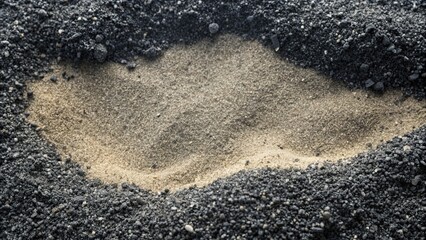 background image of sand material from coal combustion, also known as 'bottom ash' , Bottom ash, coal
