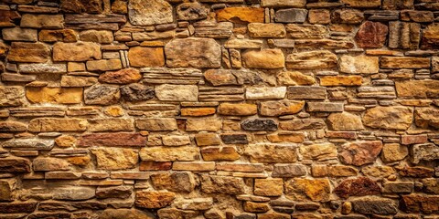 Grungy, weathered stone wall with rough texture and natural brown tones, perfect for abstract backgrounds, stone, wall, grungy