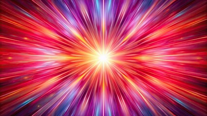 Obraz premium Abstract painting with vibrant bursts of red and pink hues radiating from a central point, abstract, painting, vibrant, bursts, red