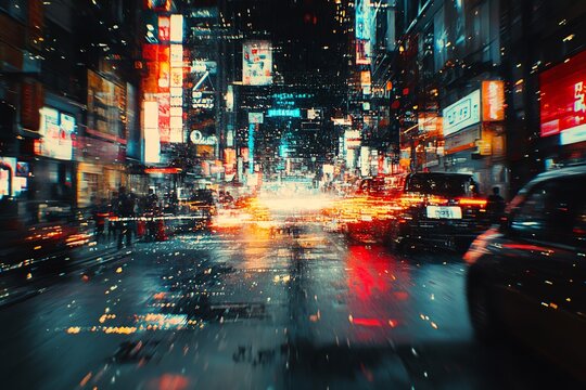 fond d'&eacute;cran ville lumineuse floue moderne
