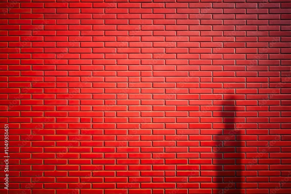Poster silhouette red brick background with vertical monochromatic patterns in red