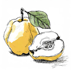 Pigwa ilustracja