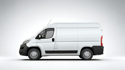 White commercial van parked against a plain light background.