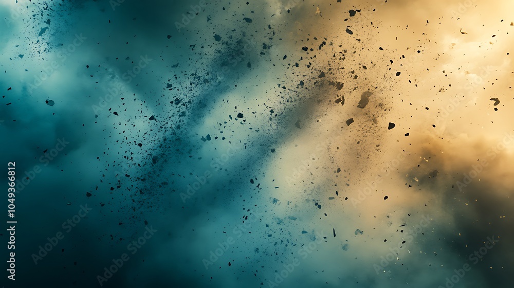 Poster abstract explosion in a colorful background