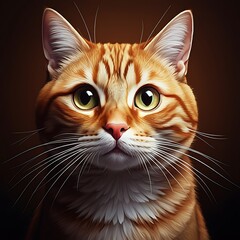 Cute Cat illustration with vibrant color