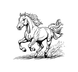 Running Mustang Logo | Vector | Wild Horse | No Background | DTF Ready | Go Mustangs | Vector Illustration | Wild Mustang Vector | Outdoor |