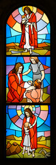 St Thérèse of Lisieux. A stained-glass window depicting the life of St Thérèse of Lisieux in Chiesa di Santa Teresa del Bambin Gesù in Panfilo, Rome.