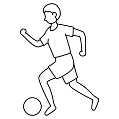 man playing football