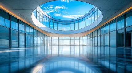 Fototapeta premium Background of Modern Urban Architectural Space Advertising