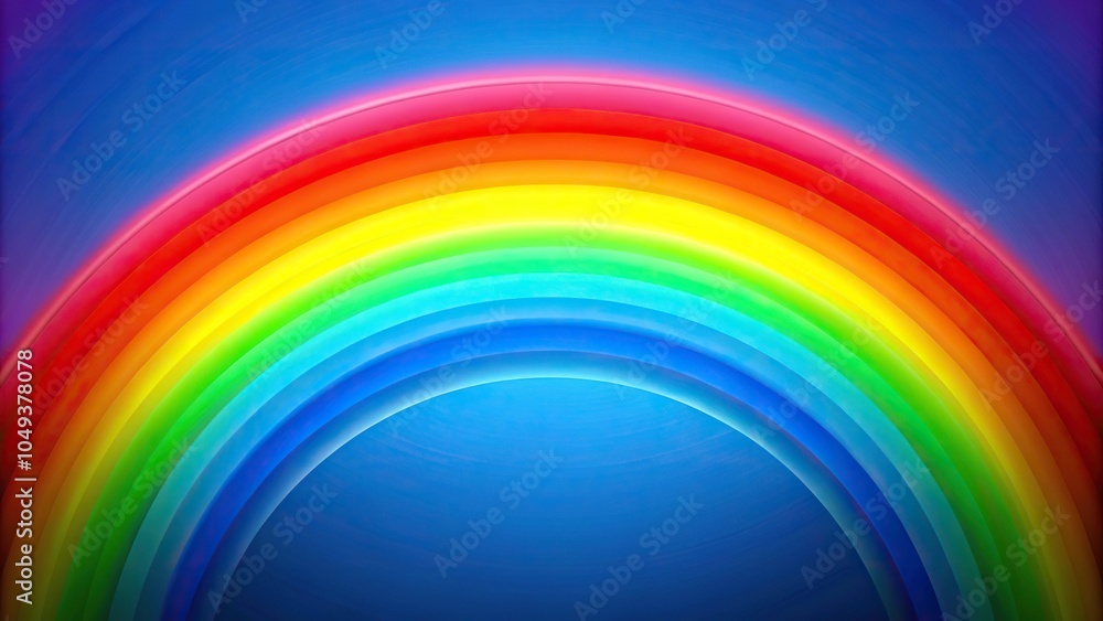 Poster a stylized rainbow-colored gradient that transitions from blue to red, forming a unique and visually