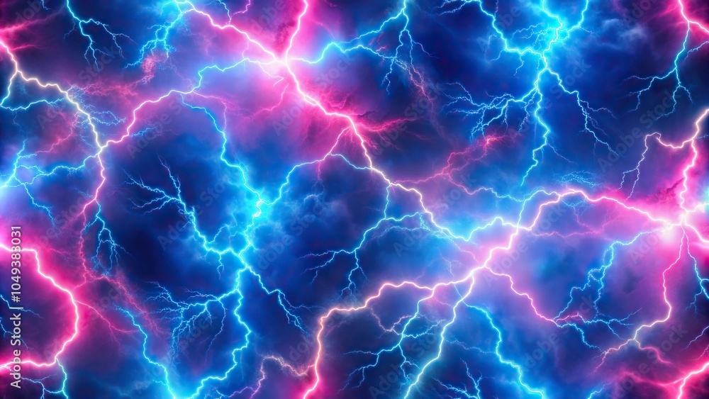 Poster lightning sky seamless pattern background