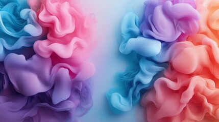 Fototapeta premium Abstract Swirling Paint Colors Background Blue Pink Purple Orange