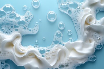Water and soap foam background. Generative AI