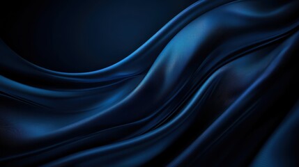 Fototapeta premium Elegant blue silk fabric flowing gracefully