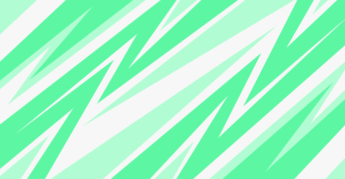 sport green banner design with zig zag line pattern