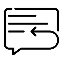 reply message line icon