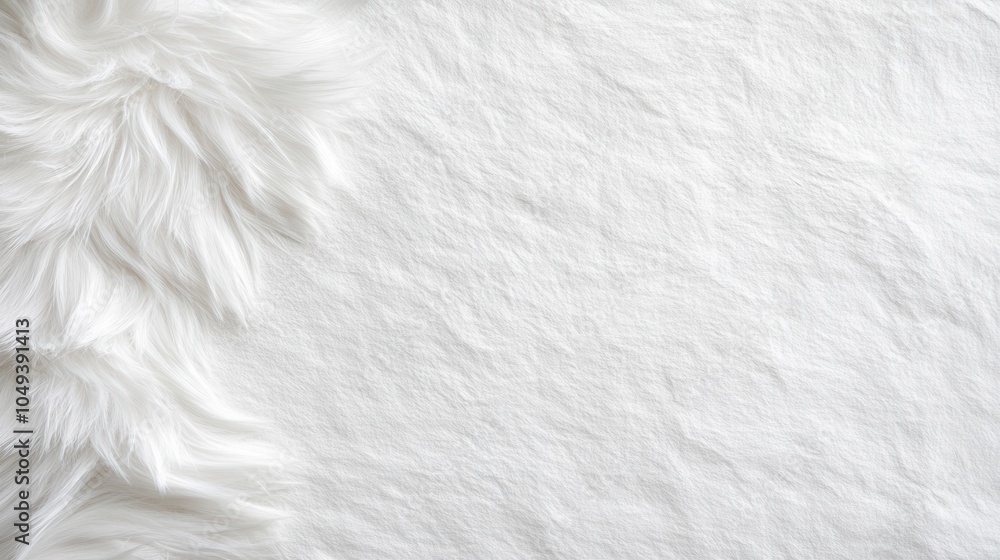 Aufkleber soft white fur texture background with empty space for text