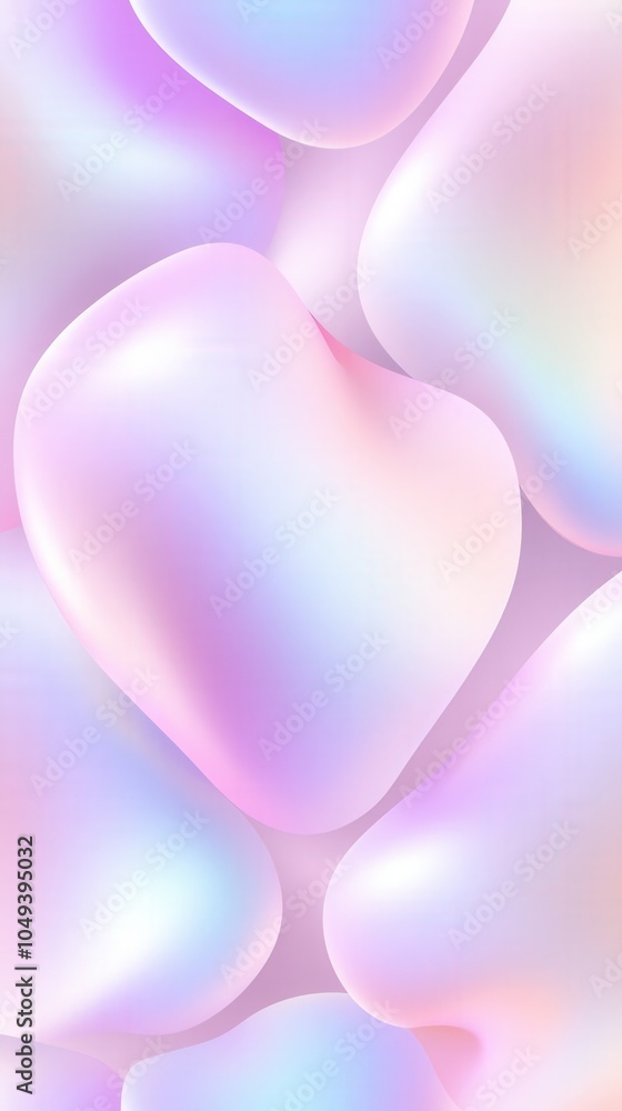 Poster colorful iridescent abstract background with soft gradient shapes