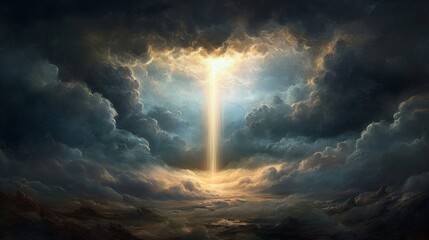 Obraz premium Light Breaking Through Dark Clouds
