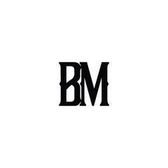 BM monogram logo design letter text name symbol monochrome logotype alphabet character simple logo