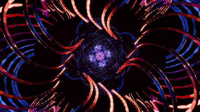 Pulsating neon lights, ideal for VJ loops and party backdrops