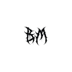 BM monogram logo design letter text name symbol monochrome logotype alphabet character simple logo