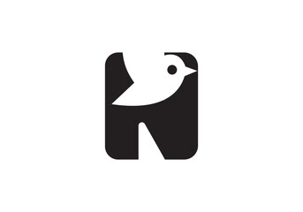 this is Sparrow and English capital letter logo design