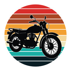 motorcycle on a retro vintage background