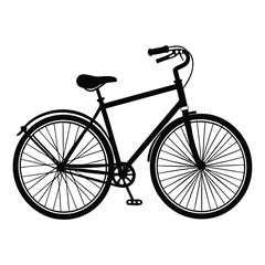 By cycle silhouette vector illustration  
