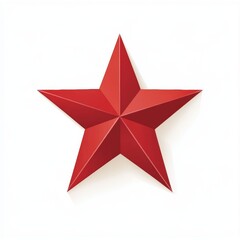 Red star isolated over plain background