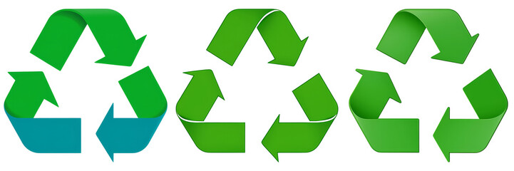 Fototapeta premium Creative Recycling Symbols Isolated on Transparent Background for Eco-Friendly Design Projects