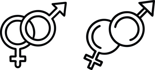 Gender Symbol Icon Set vector file.