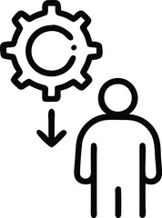 Process and Configuration Icon vector illustration.