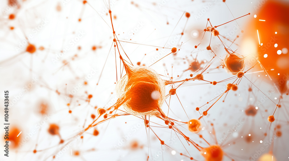 Poster an intricate network of interconnected neural elements illustrating deep learning concepts and artif