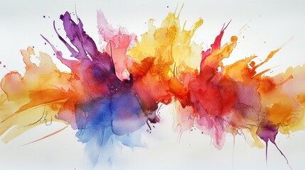 Fototapeta premium Vibrant Abstract Watercolor Splash Art