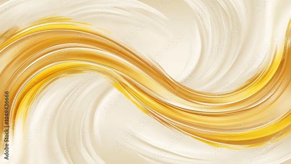 Poster abstract soft golden background with wave. generative ai.