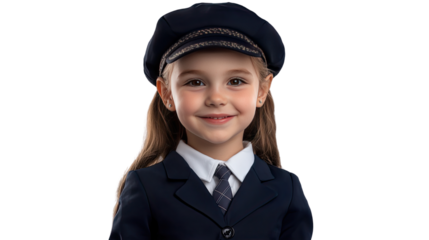 A portrait of a smiling boy in a stylish suit and hat, capturing the joy and charm of childhood during winter