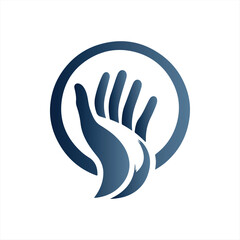 Hand icon, logo design of hand