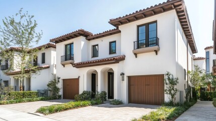 Fototapeta premium Modern Suburban Home with Clean Lines and Professional Staging